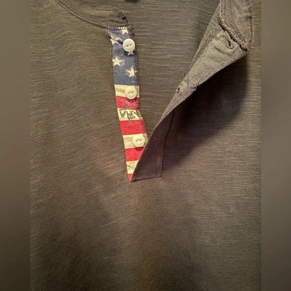 Denim & Supply Ralph Lauren Black Long Sleeve Henley - Picture 3 of 3